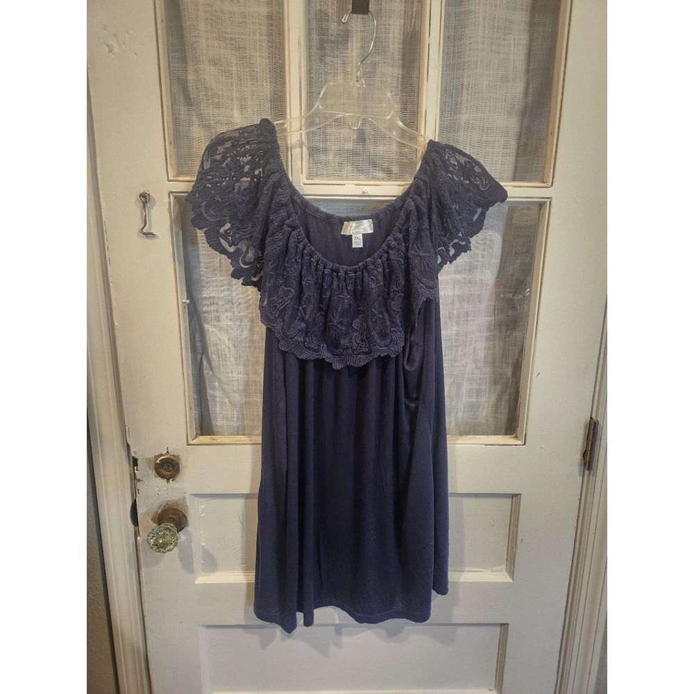 Shannon Ford New‎ York Navy Blue Women's Blouse Size 2X